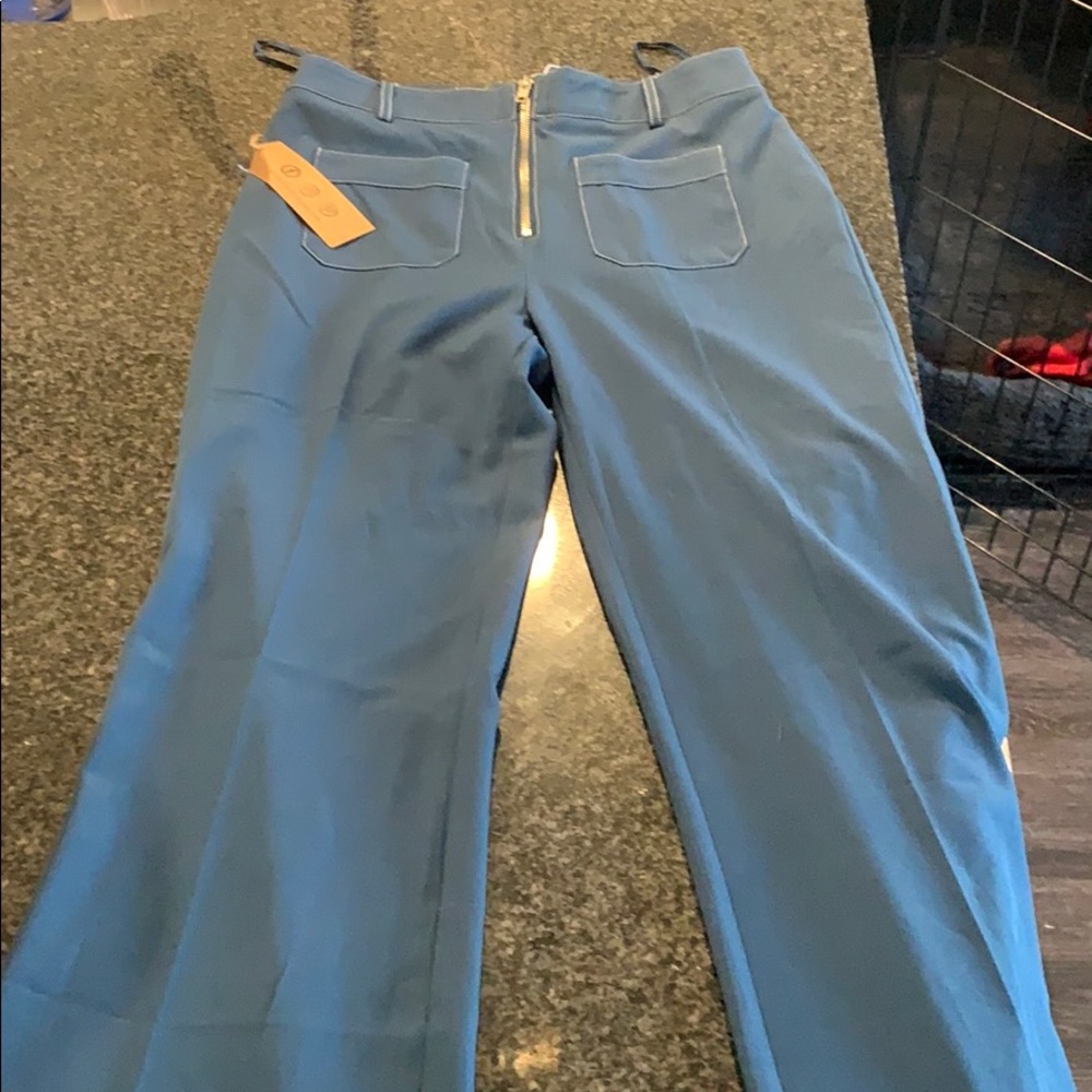 Blue flare legs pants